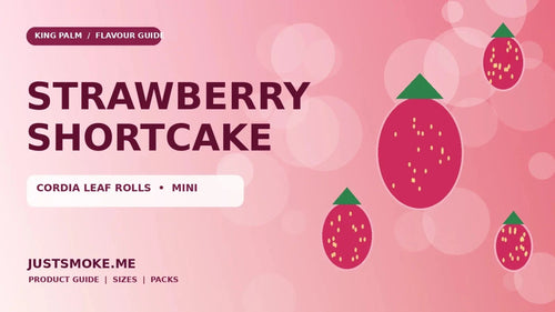King Palm Strawberry Shortcake: Cordia Leaf Mini Rolls, Sizes & Packs - JustSmoke.Me