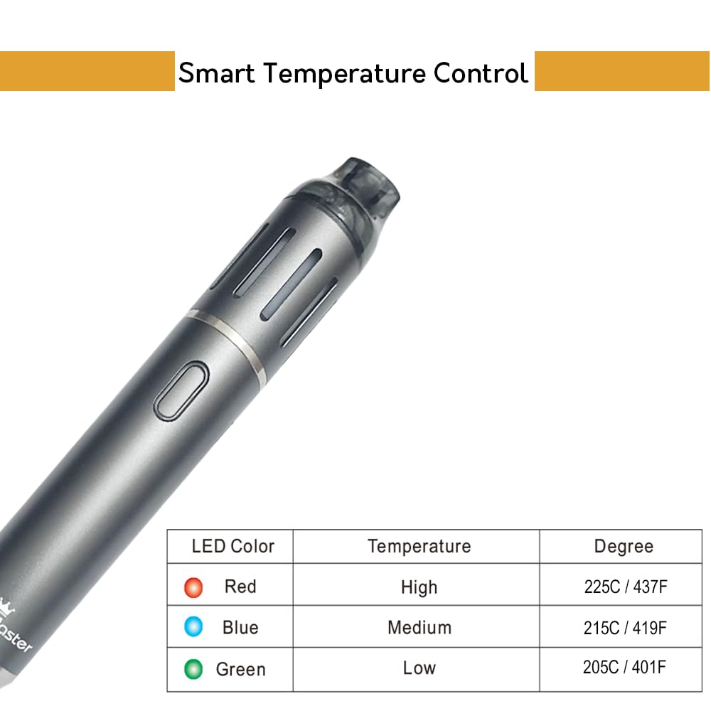 VapeMaster Skywalker Portable Herbal Vaporizer Dry Herb Vaporizer Pen - Temperature Control, Ceramic Chamber, Pure Clean Vapor - Version 3 (Platinum) JustSmoke.Me VapeMaster Skywalker Portable Herbal Vaporizer Dry Herb Vaporizer Pen - Temperature Control, Ceramic Chamber, Pure Clean Vapor - Version 3 (Platinum) JustSmoke.Me