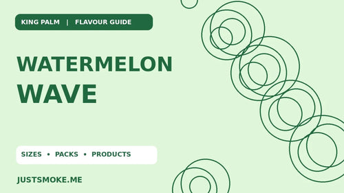 King Palm Watermelon Wave: Filter Tips, Cordia Leaf Rolls, Sizes & Packs - JustSmoke.Me