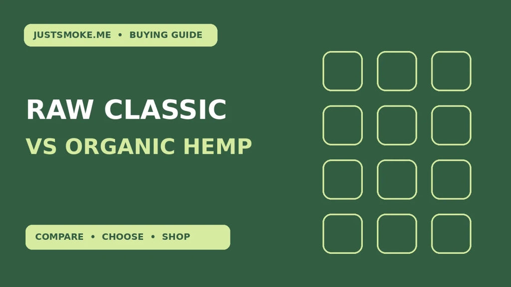 RAW Classic vs RAW Organic Hemp: Material, Formats and Value - JustSmoke.Me