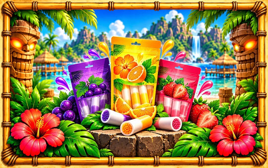 <B> SHOWING : KING PALM FILTER TIPS </B> <BR> <BR> 7mm Flavoured Filter Tips - Squeeze & Pop - JustSmoke.Me