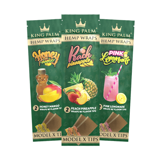 King Palm : (All Hemp Wraps) 3 Flavours / Blunt Wrap & Filter Tips by JustSmoke.me - JustSmoke.Me