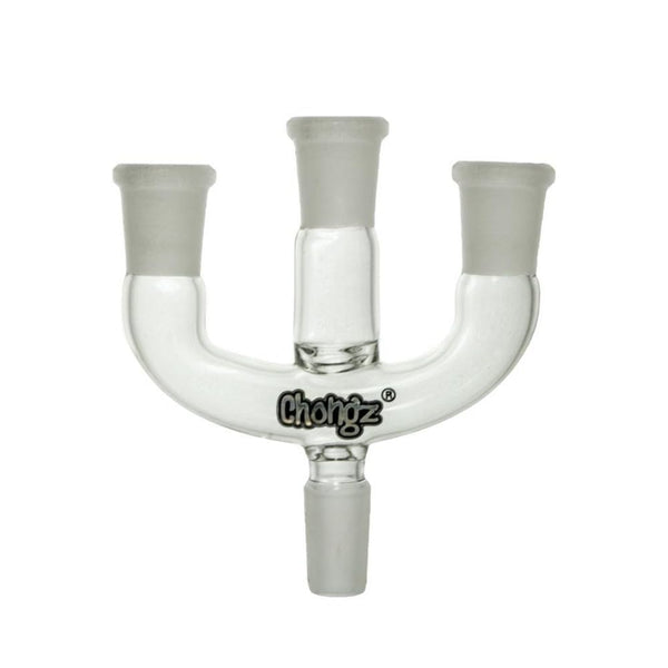 Chongz Glass 3-Bowl Splitter Adapter – 14mm to 3 × 14mm