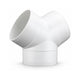 Fantronix 100mm Y-Piece Duct Connector – 45° – White Plastic