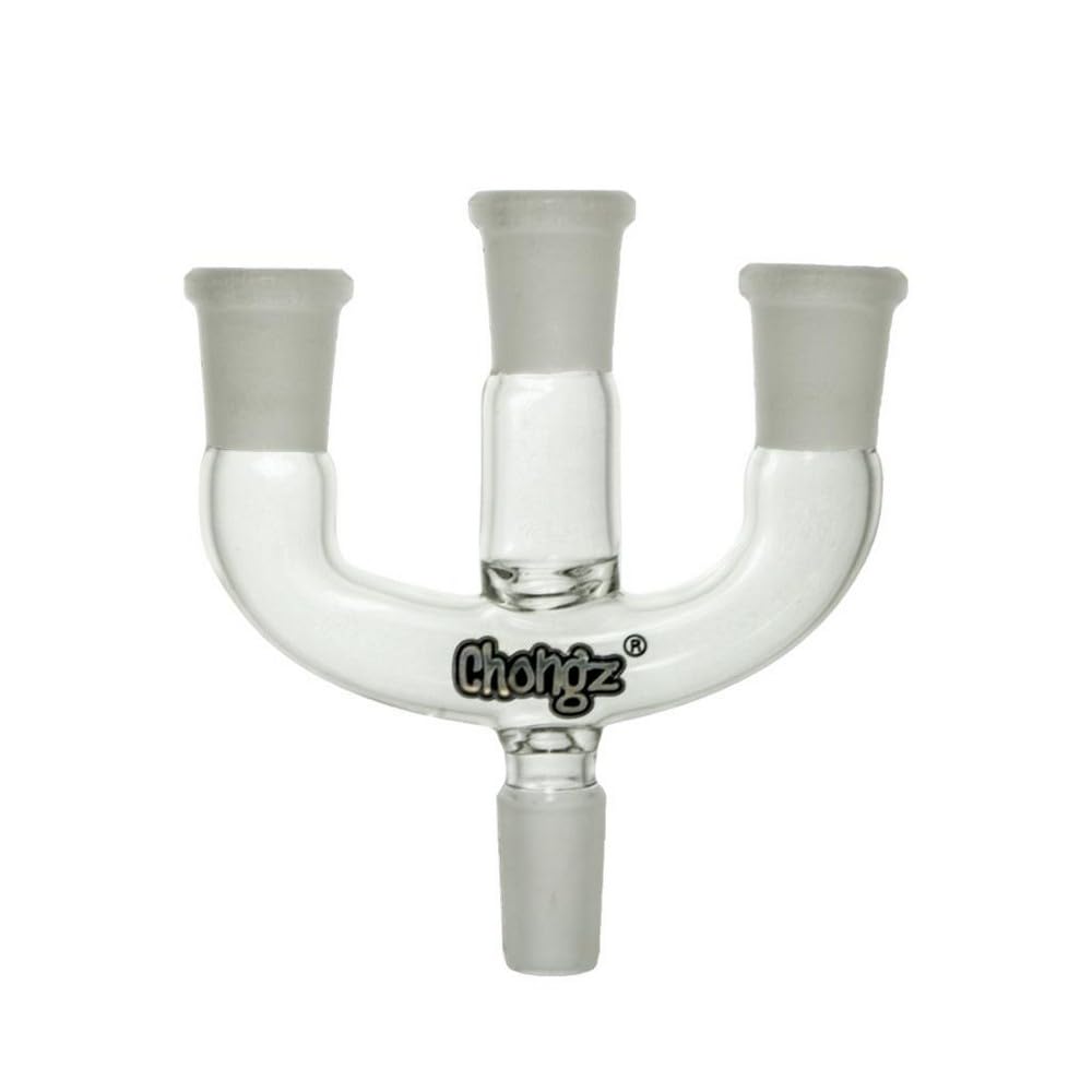 Chongz Glass 3-Bowl Splitter Adapter – 14mm to 3 × 14mm