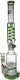 The Dark Diamond 46cm Glass Bong – Freezable Coil, Two Percolators – 18.8mm – Green