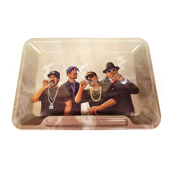 Wise Skies Rappers Small Metal Rolling Tray Set – Rolling Papers & Tips