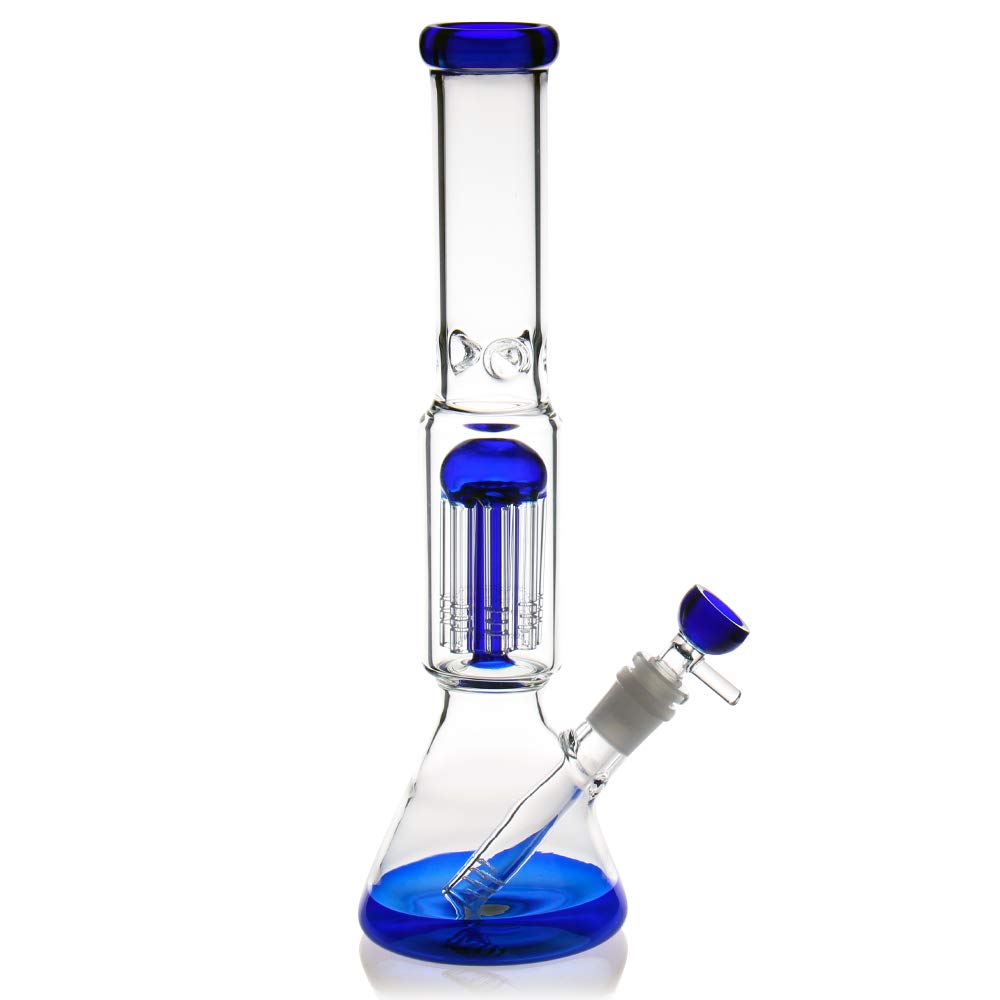 Gravity Glass Bong – Tornado Percolator – 14.5mm Bowl – 33cm – Green