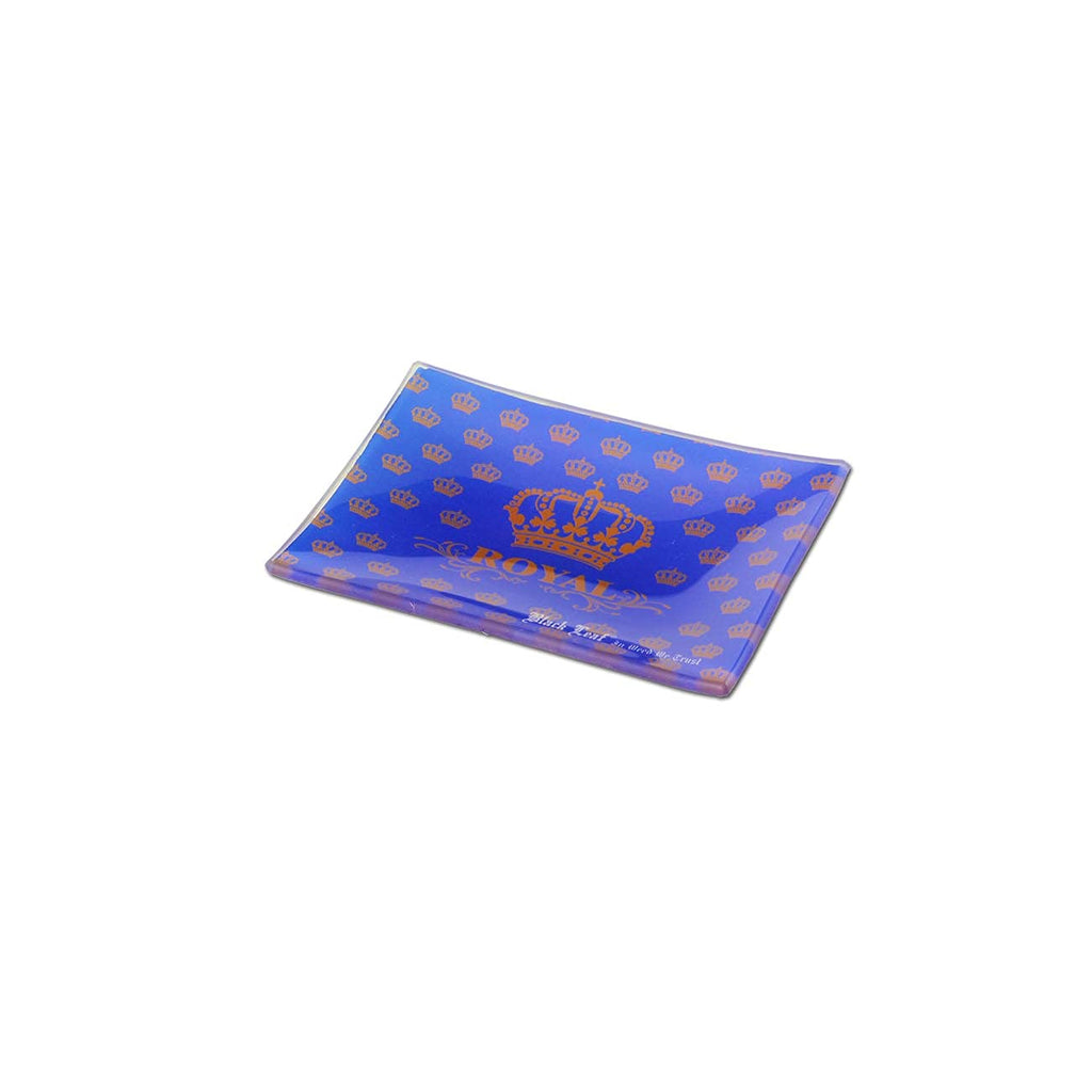 Black Leaf Royal Glass Rolling Tray – Mixing Tray – 150 × 100mm