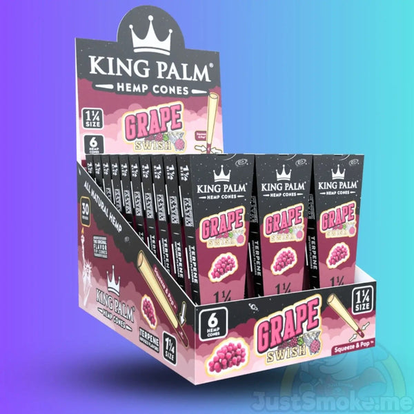 6 Grape Swish | Flavoured Hemp Cone | Pre Rolls | Blunt Wrap - King PalmJustSmoke.Me