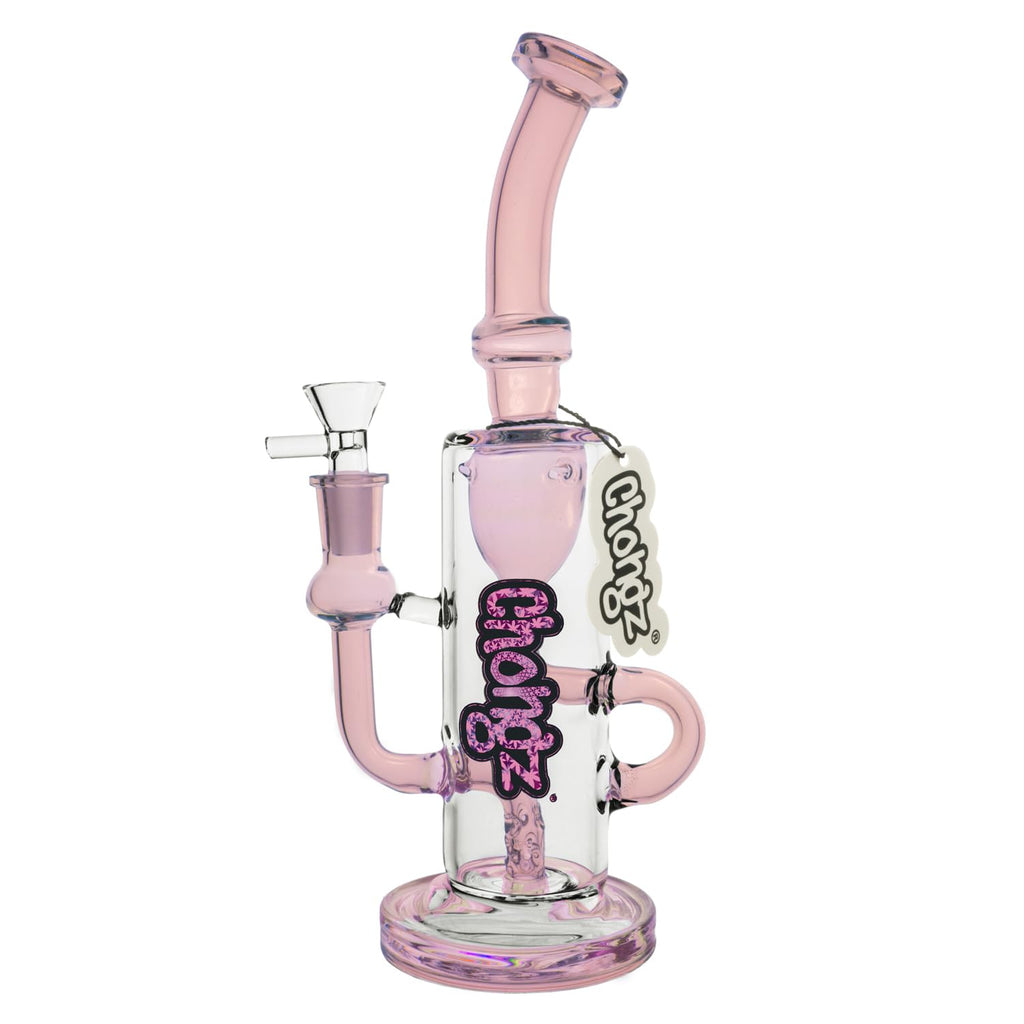 Chongz 26cm Glass Percolator Bong – Tupelo – 5mm – Pink