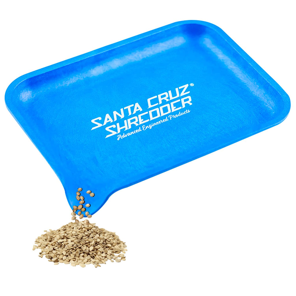 Santa Cruz Shredder Rolling Tray with Spout – Large – Blue