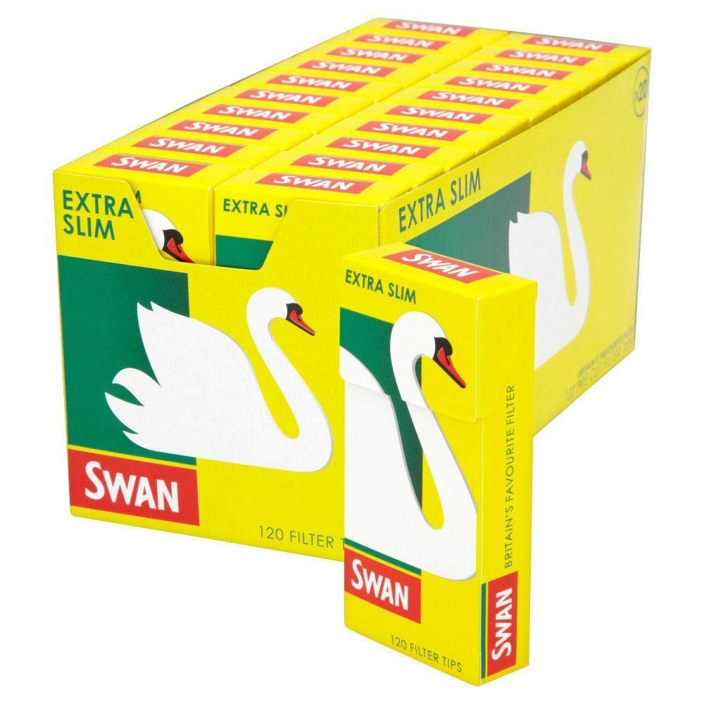 Swan Extra Slim Filter Tips – Box of 20 (2,400 Tips)
