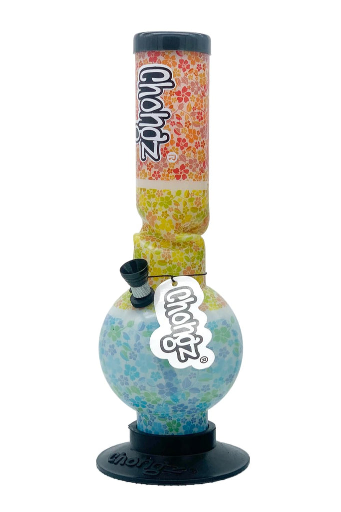 Chongz 30cm Acrylic Bubble Ice Twist Bong – Mosaic Museum – Red, Gold & Blue