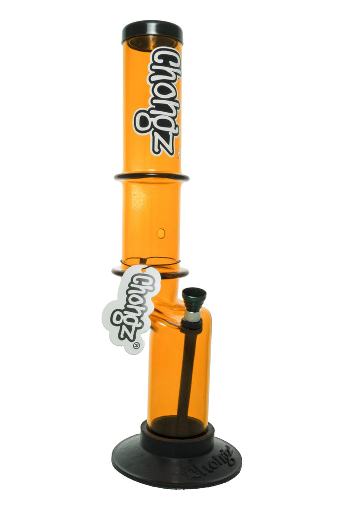 Chongz 36cm "Dirty Heathen" Ice Acrylic Bong – Orange – Ice Shelf & Gift Box