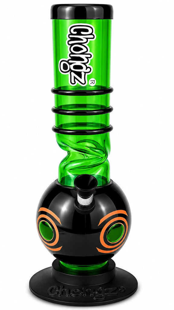 Chongz 30cm Acrylic Ice Bong – Super Nause – Detachable Stem & Bowl – Green (CHO111)