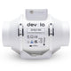 Devola 100mm Inline Mixed Flow Extractor Fan – 187m³/h – IPX4 – Made in Britain