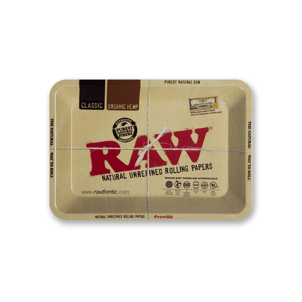 RAW Classic Series Mini Metal Rolling Tray – 7″ × 5″