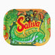 Ganja Sativa Metal Rolling Tray – Hemp Motif – 18 × 12.5cm