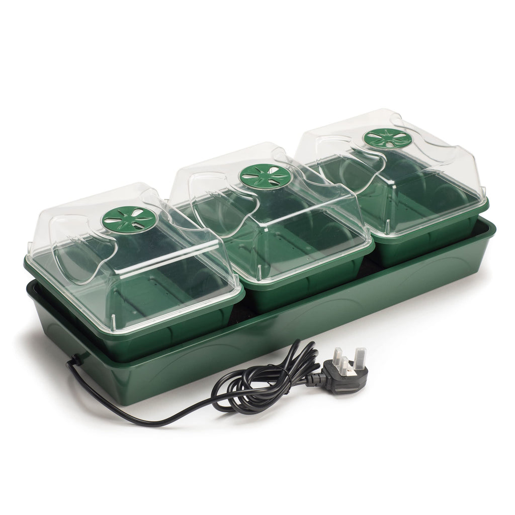 EarlyGrow Heated 3-Bay Windowsill Propagator – Self-Watering