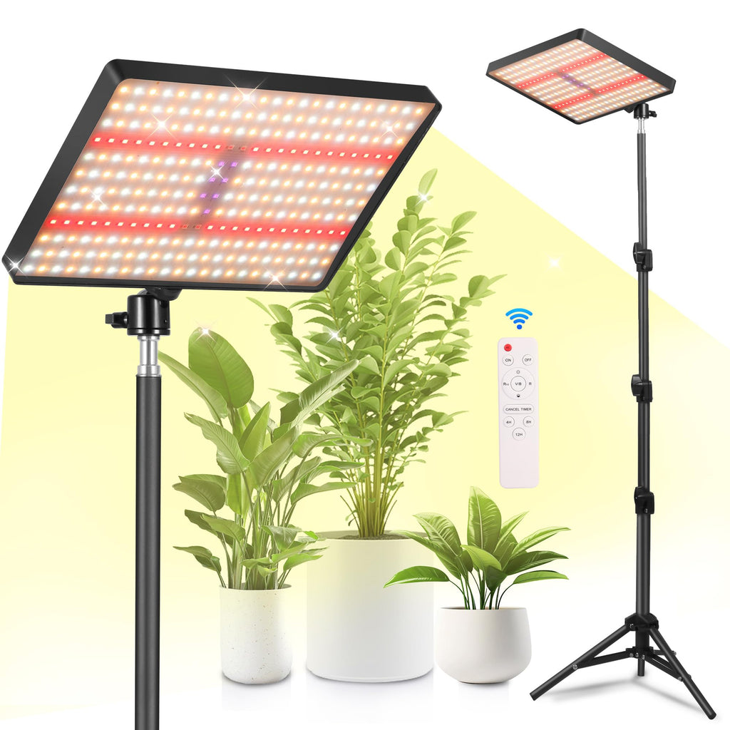 MICCYE Floor Grow Light with Tripod Stand – 286 LEDs – 25W – Full Spectrum