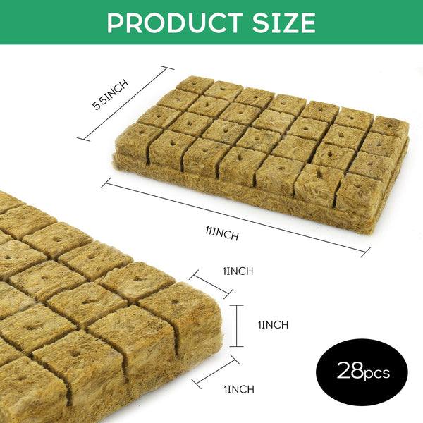 RUCUDIM Rockwool Cubes – 4 × 4 × 4cm – Propagation & Cloning