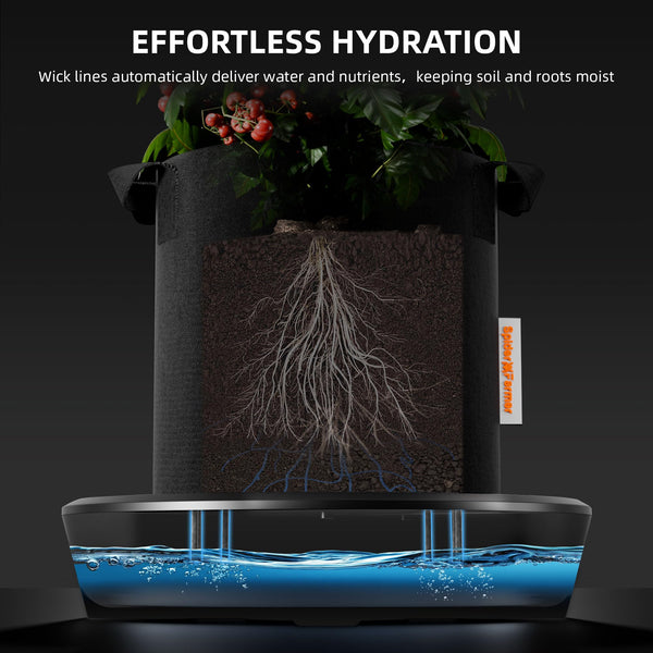 SPIDER FARMER Gravity-Fed Self-Watering System – 4-Pack – 13 Gallon Reservoir