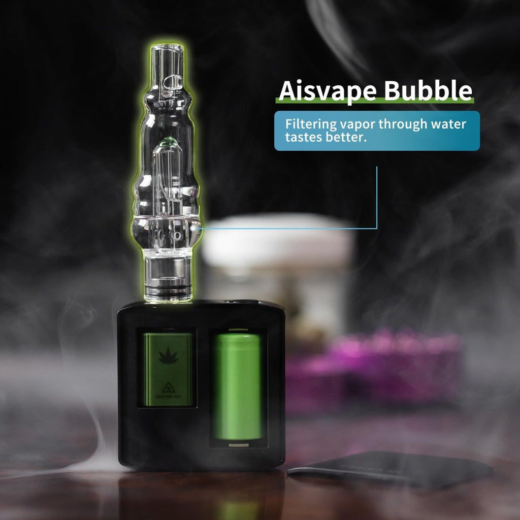 vape mods with replaceable batteries Aisvape TRIO III Vaporizer for Herbs & extracts | Conduction Mechanism | Replaceable SUS304 Chamber | 18350 Battery | Portable Size