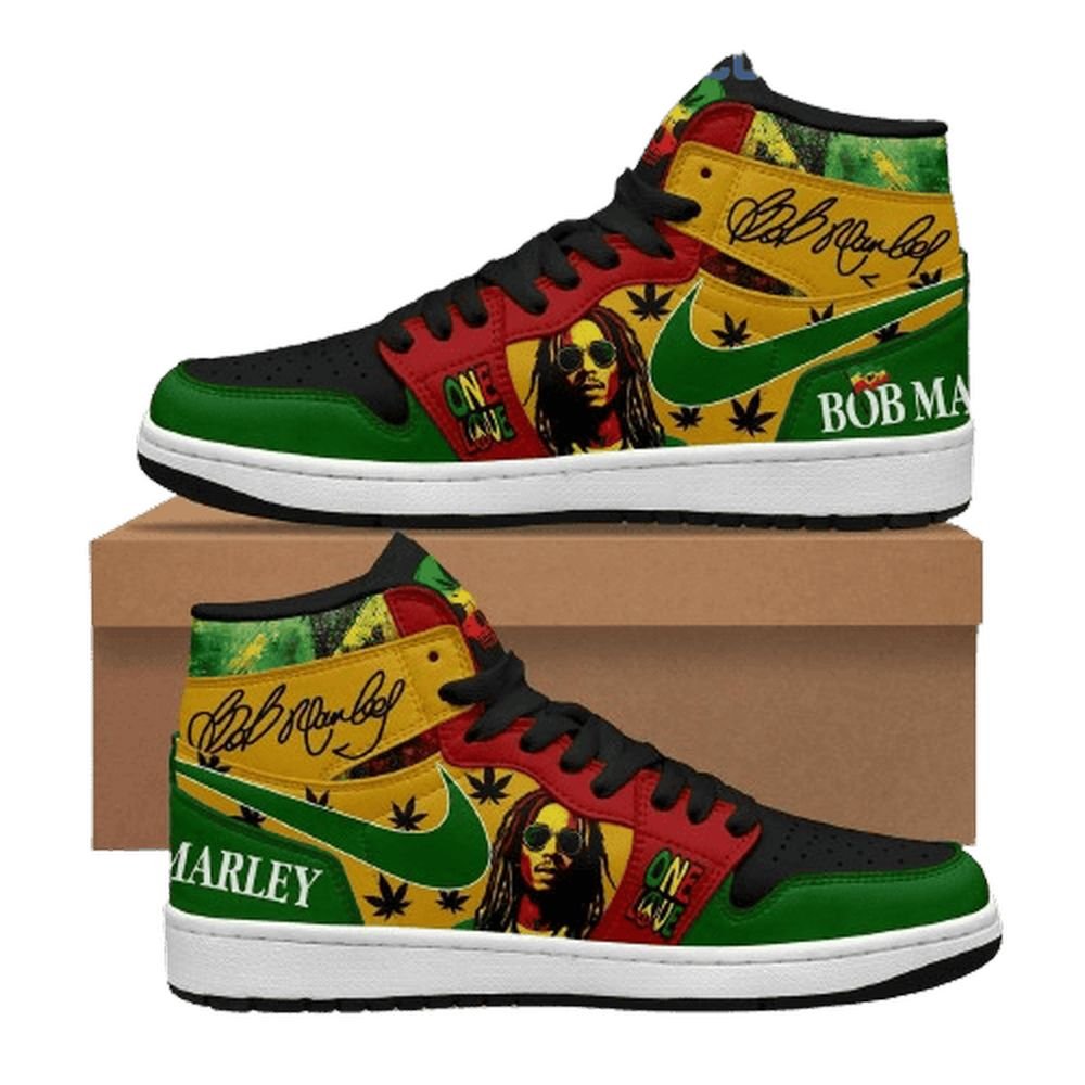 Bob Marley | High - Tops / Custom Shoes | Unisex Fashion Trainers | Cartoon / Movie / Gamers.JustSmoke.Me