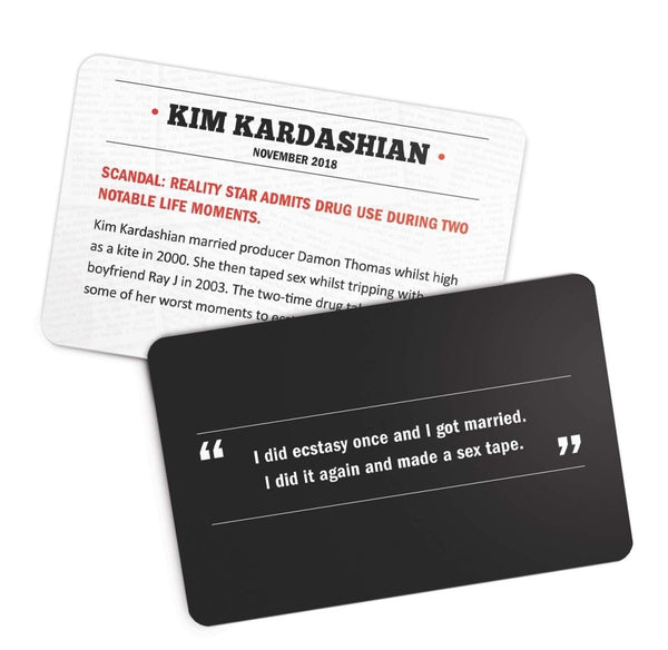 Bubblegum Stuff Celebrity Scandals Game - Guess The Celebrity Scandal From The Quote Card Game - Fun Guess Who Game - Suitable For Adults & TeenagersJustSmoke.Me