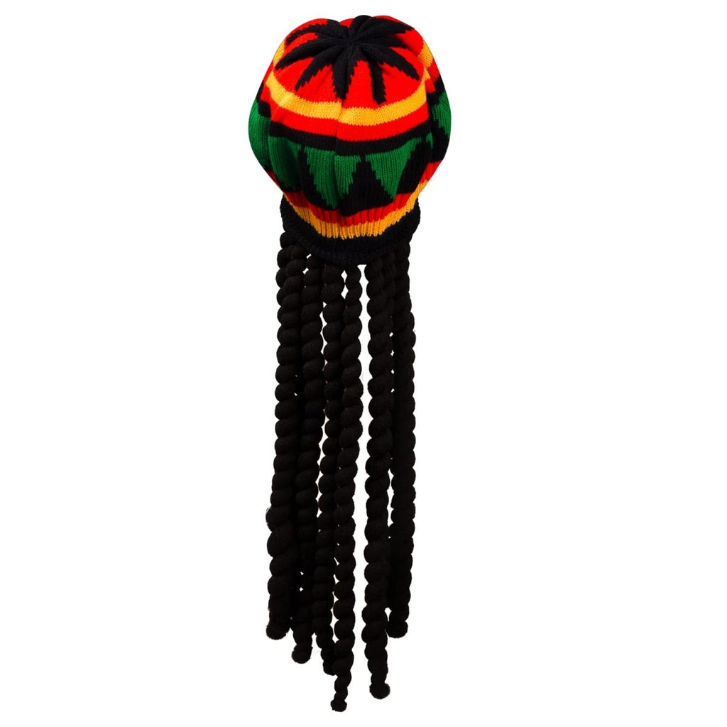 Cetornie AOVNA 1 Pack Rasta Hat with Black Dreadlocks Rasta Dreadlocks HatJustSmoke.Me
