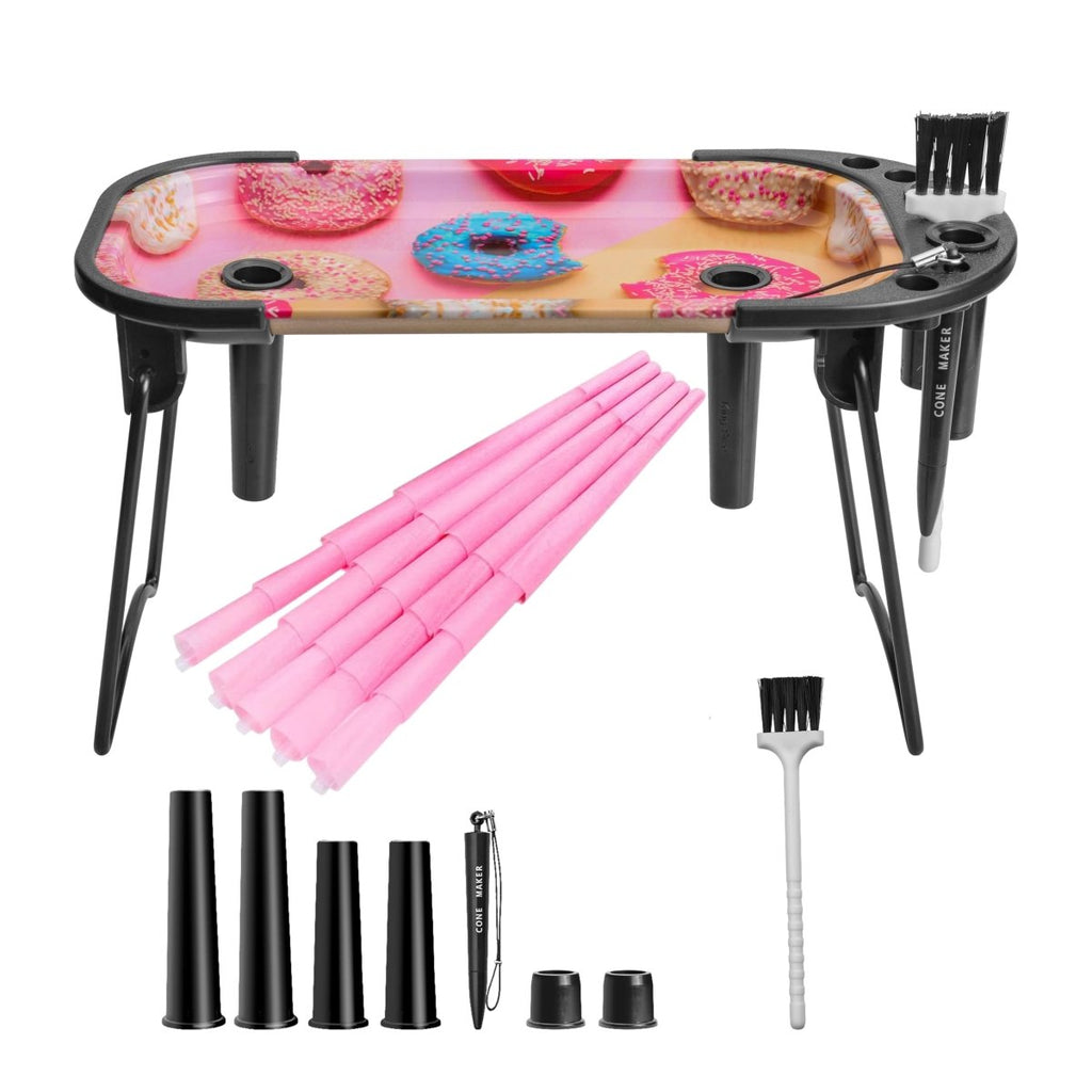CHEEMAR Cone Loader Rolling Tray – King Size & 1 1/4 – Includes 20 Pre-Rolled ConesJustSmoke.Me
