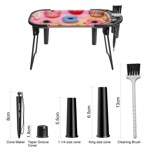 CHEEMAR Cone Loader Rolling Tray – King Size & 1 1/4 – Includes 20 Pre-Rolled ConesJustSmoke.Me