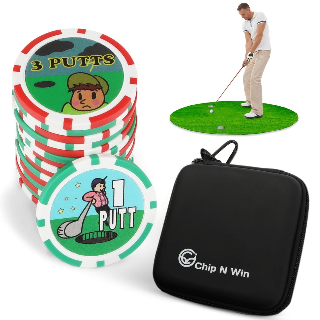 CHIP N WIN: THE ON COURSE GOLF POKER CHIPS GAME WITH 16 FUN CHIPSJustSmoke.Me