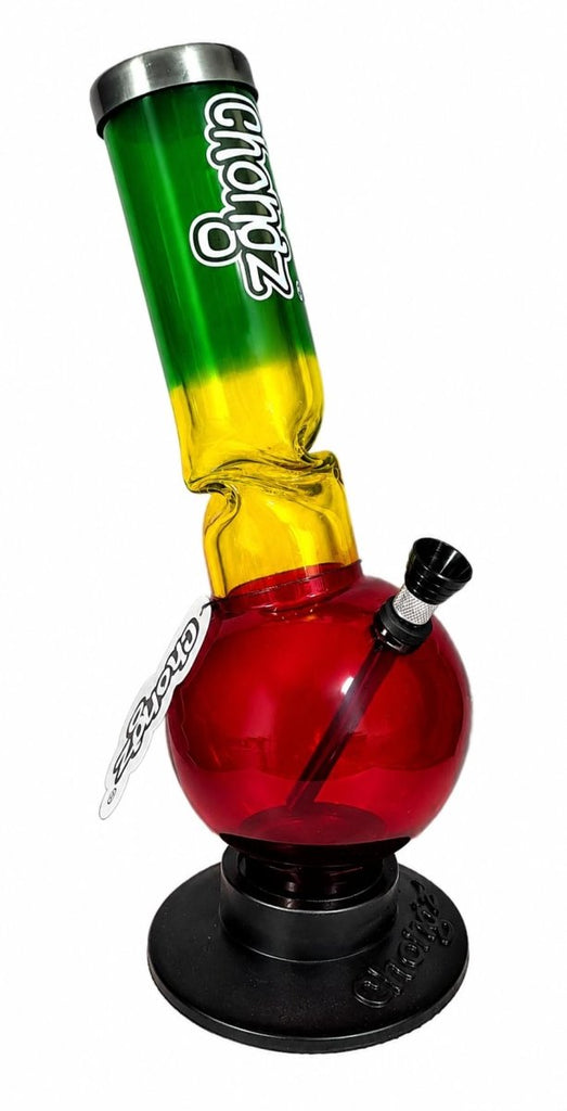 Chongz 30cm "Willy B" Bouncer Ice Acrylic Bong – Green/Yellow/Red (CHO140)JustSmoke.Me