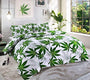 CnA Stores The High Life Cannabis Leaf Print Duvet Cover Set – Single 137 × 198cm – Green/WhiteJustSmoke.Me
