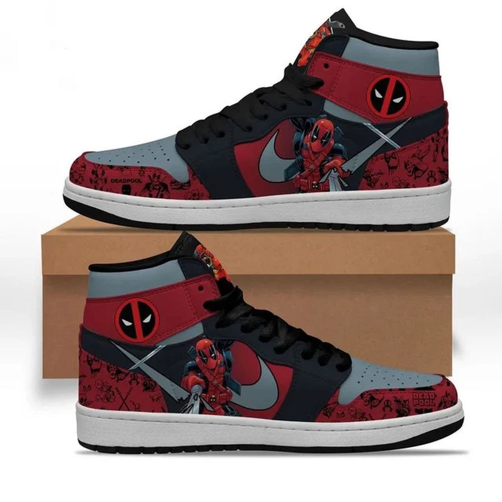 Deadpool | New High - Tops | Custom Fashion Trainers | Cartoon / Movie / Gamers.JustSmoke.Me