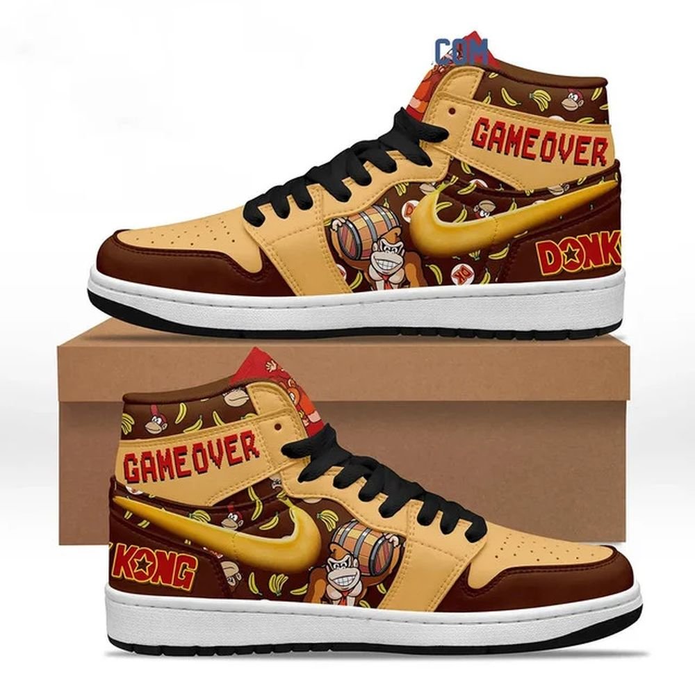 Donkey Kong | New High - Tops | Custom Fashion Trainers | Cartoon / Movie / Gamers.JustSmoke.Me