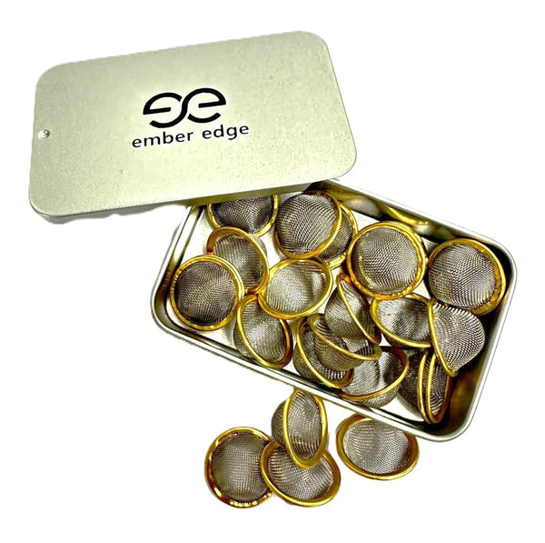 Ember Edge Stainless Steel Pipe Screens – 20mm – Pack of 20JustSmoke.Me
