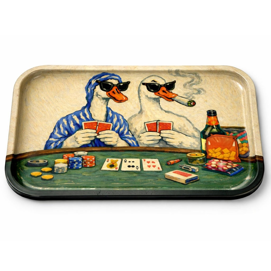 Funny Large Metal Rolling Tray – 27 × 18cm – Raised EdgesJustSmoke.Me