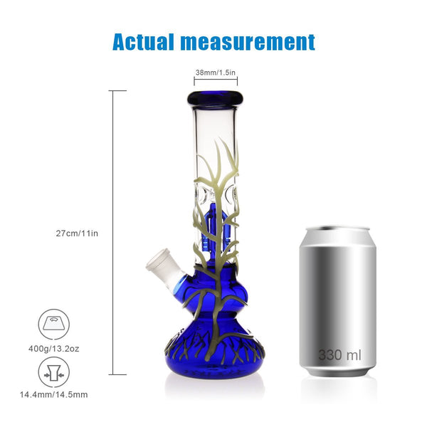 Glow-in-the-Dark Glass Bong – Tornado PercolatorJustSmoke.Me