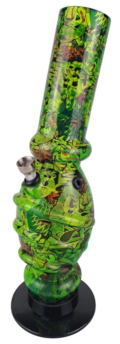 Graffiti Acrylic Bong – 32cm – GreenJustSmoke.Me