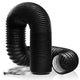 Hon&Guan 100mm Flexible Aluminium PVC Ducting – 5m – 2 Hose ClampsJustSmoke.Me