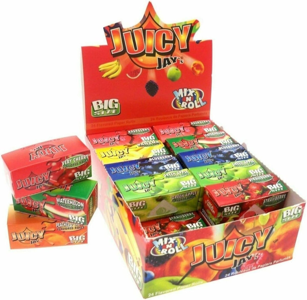 JUICY JAYS Mix-N-Roll Big Size Rolling Papers – 8 FlavoursJustSmoke.Me