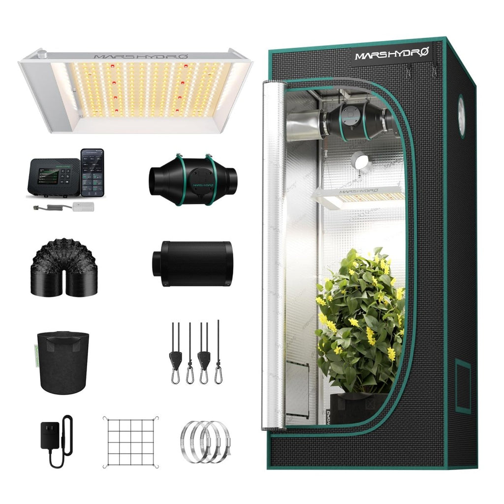 MARS HYDRO 2 × 2ft Grow Tent Kit – TS600 100W Full Spectrum LEDJustSmoke.Me