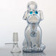 Mini Glass Bong – Dog Design – 14mm Bowl & Silicone HoseJustSmoke.Me