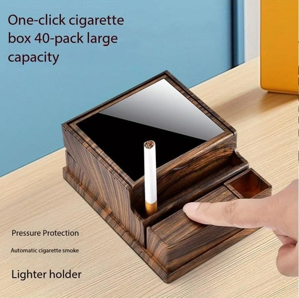 Omana Pop-Up Cigarette Case – 40 Capacity – Moisture-Proof – Push-BarJustSmoke.Me