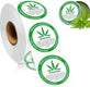 OXTXO Green THC Warning Labels – 500 Round Stickers – 1 RollJustSmoke.Me