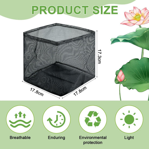 QEEYON Aquatic Pond Planting Bags – 4 Pack – 18cm Mesh Baskets – BlackJustSmoke.Me