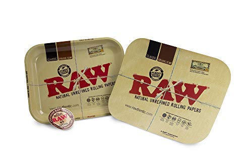 RAW Classic Mini Rolling Tray with Magnetic Cover – 7″ × 5″JustSmoke.Me